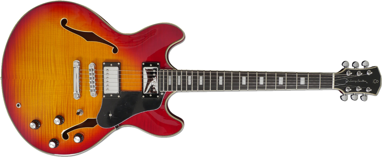 Sire Larry Carlton H7 Signature Ht Hh Eb - Cherry Sunburst - Guitarra eléctrica semi caja - Main picture