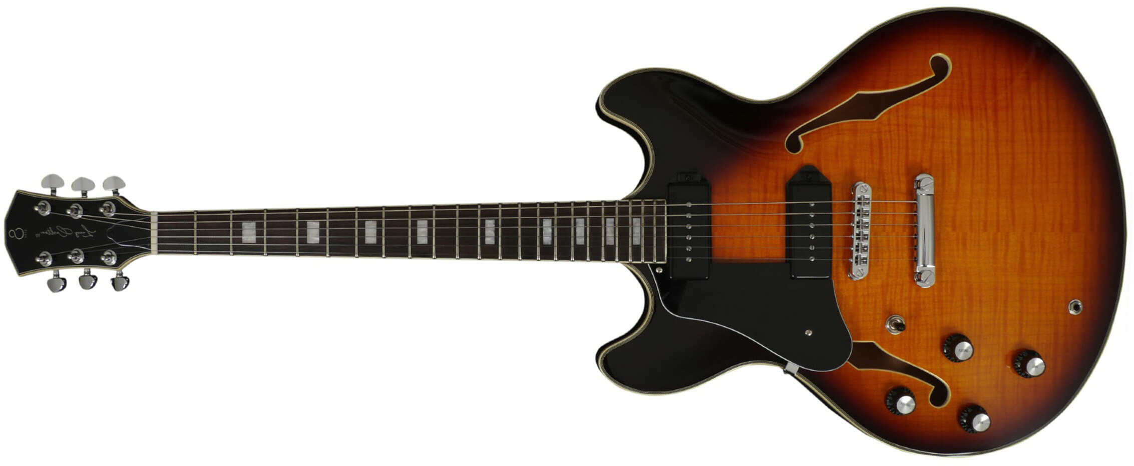Sire Larry Carlton H7v Lh Signature Gaucher 2s P90 Ht Eb - Vintage Sunburst - Guitarra electrica para zurdos - Main picture