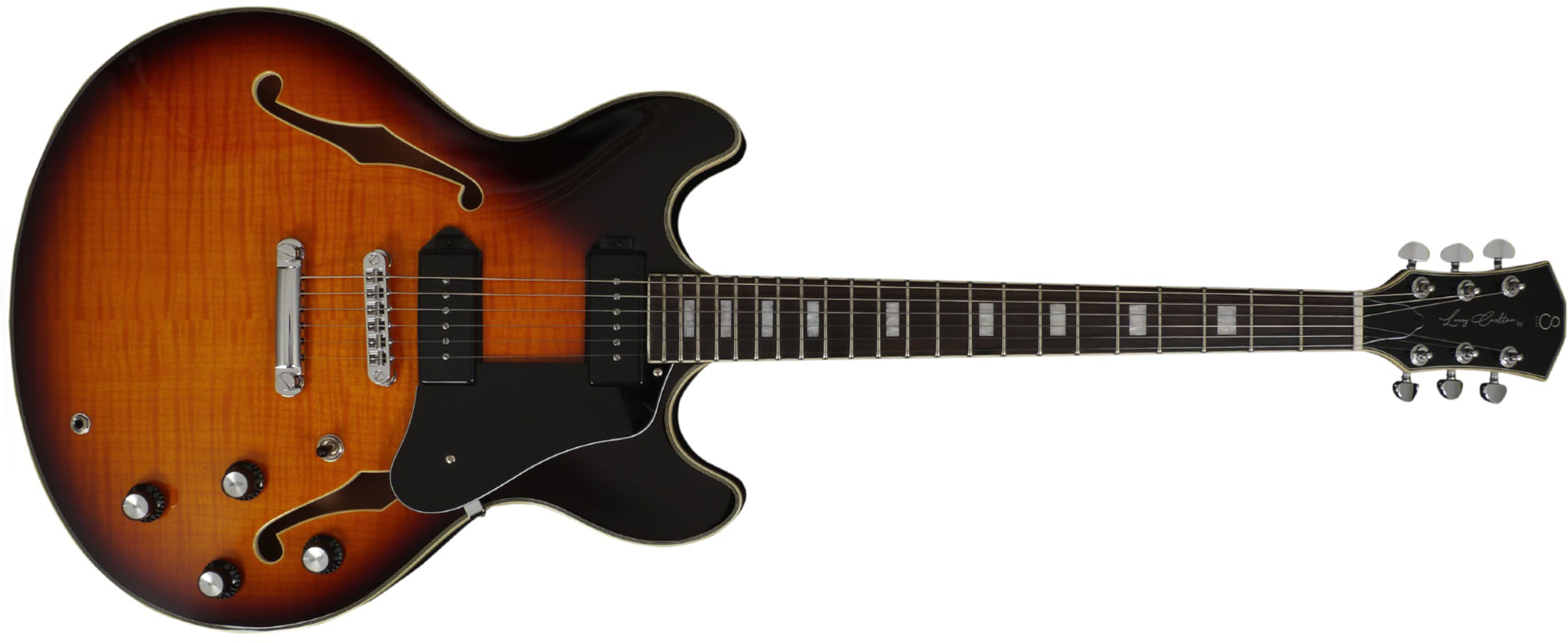 Sire Larry Carlton H7v Signature 2s P90 Ht Eb - Vintage Sunburst - Guitarra eléctrica semi caja - Main picture