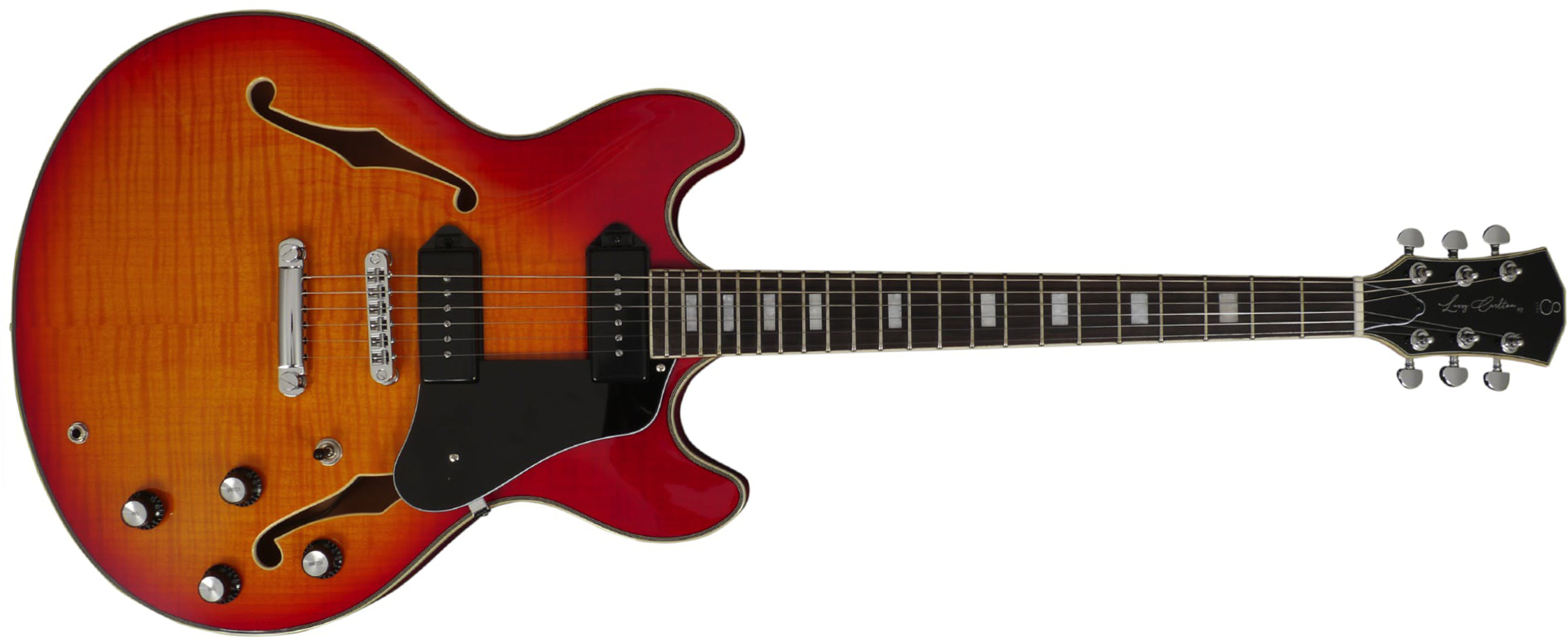 Sire Larry Carlton H7v Signature 2s P90 Ht Eb - Cherry Sunburst - Guitarra eléctrica semi caja - Main picture
