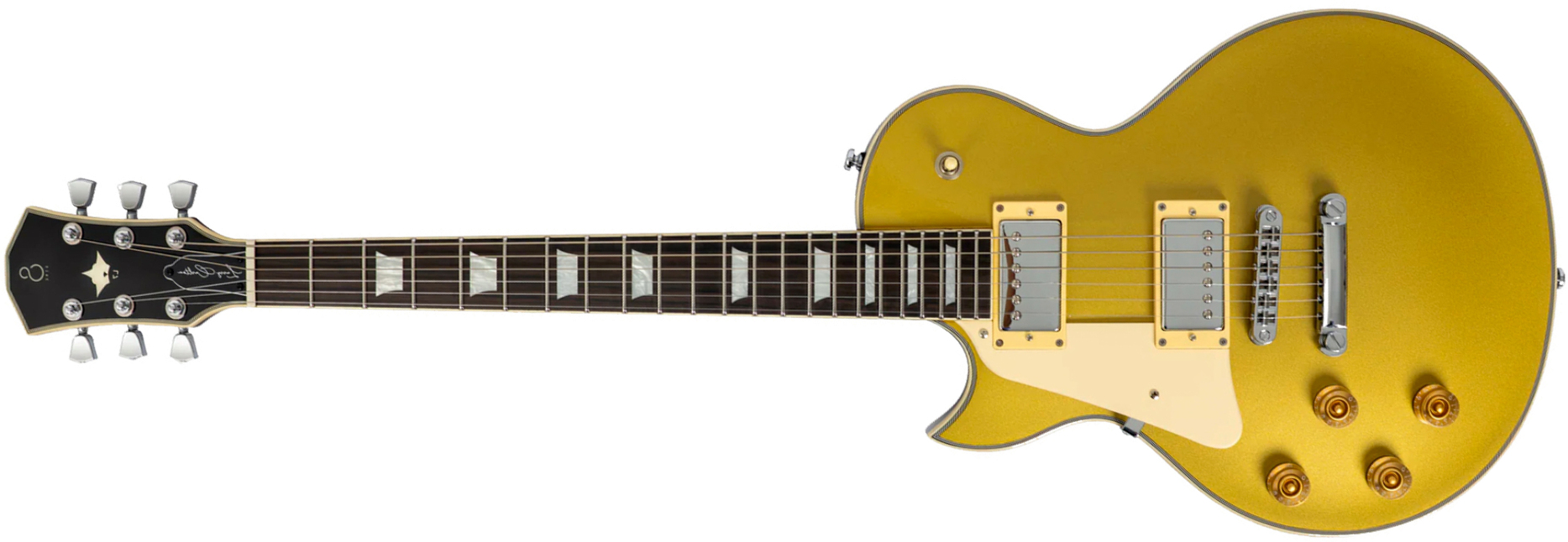 Sire Larry Carlton L7 Lh Gaucher New Gen 2h Ht Eb - Metallic Gold - Guitarra eléctrica de corte único. - Main picture