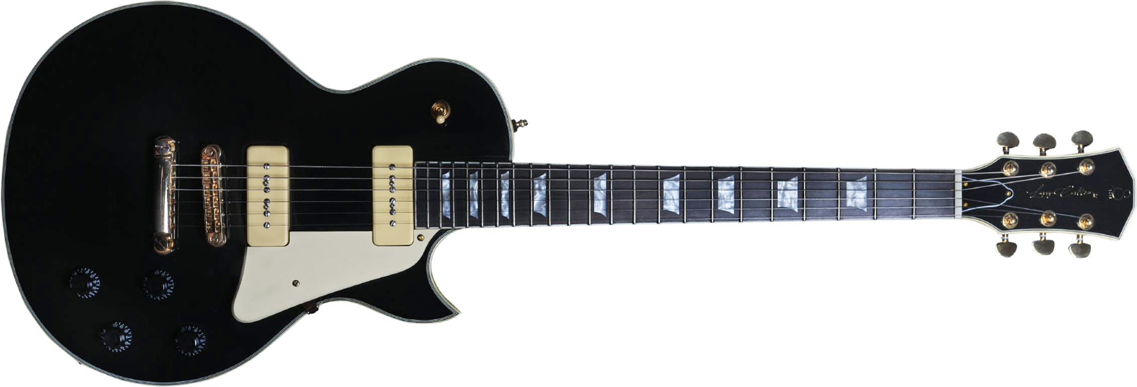 Sire Larry Carlton L7v Signature 2s P90 Ht Eb - Black - Guitarra eléctrica de corte único. - Main picture