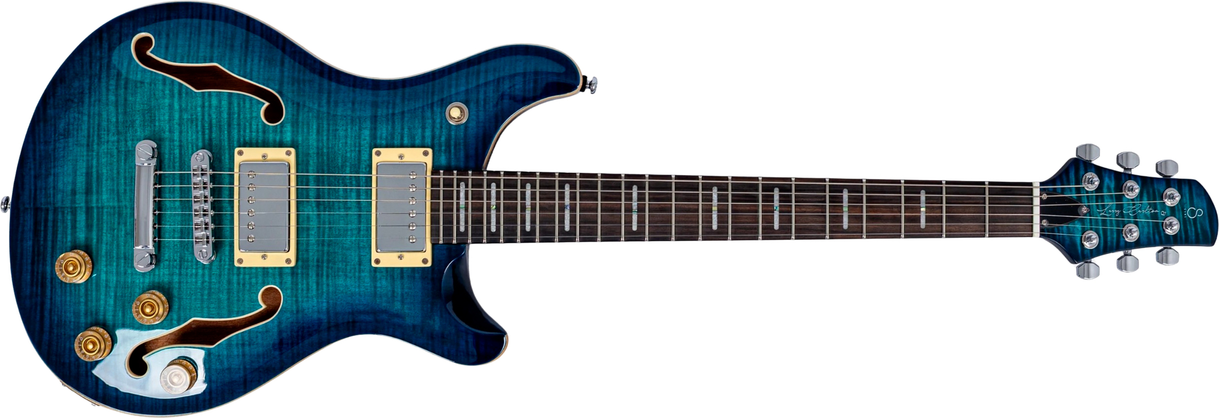 Sire Larry Carlton Q7 2h Ht Eb - Transparent Blue - Guitarra eléctrica semi caja - Main picture