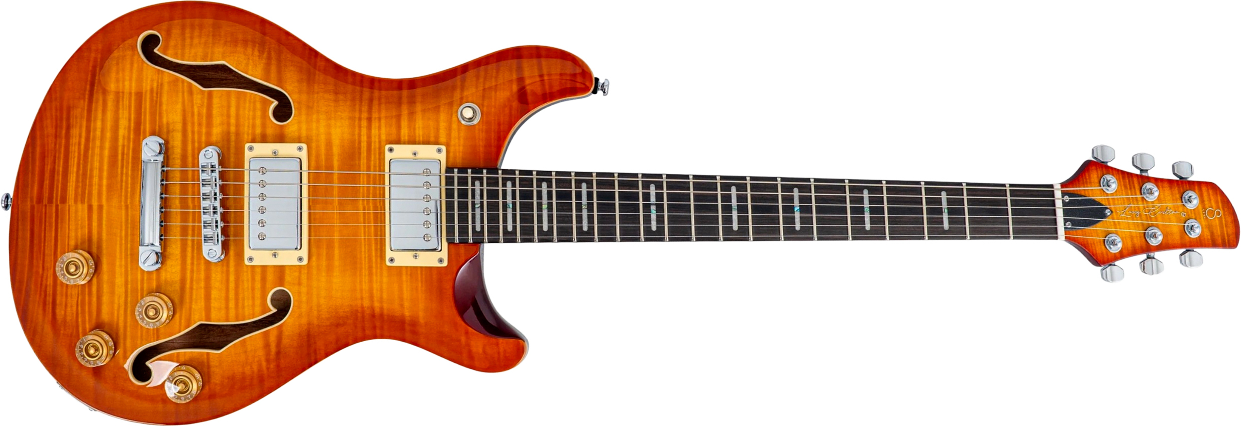 Sire Larry Carlton Q7 Hollow 2h Ht Eb - Amber Burst - Guitarra eléctrica semi caja - Main picture