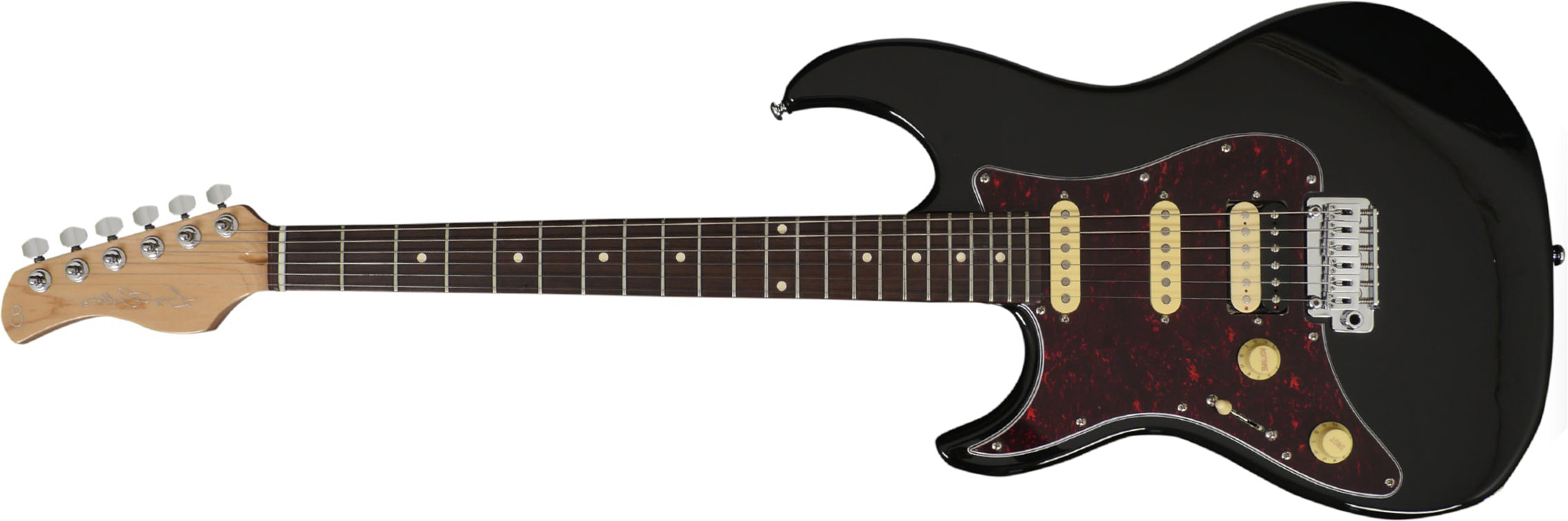 Sire Larry Carlton S3 Lh Signature Gaucher Hss Trem Rw - Black - Guitarra electrica para zurdos - Main picture