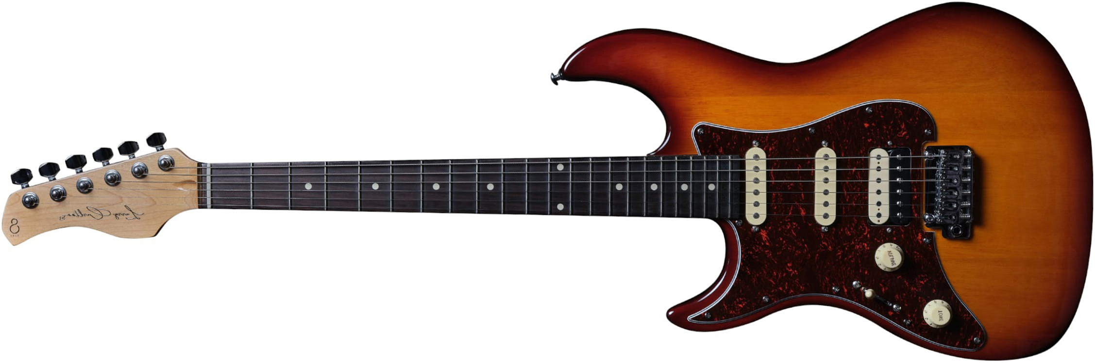 Sire Larry Carlton S3 Lh Signature Gaucher Hss Trem Rw - Tobacco Sunburst - Guitarra electrica para zurdos - Main picture