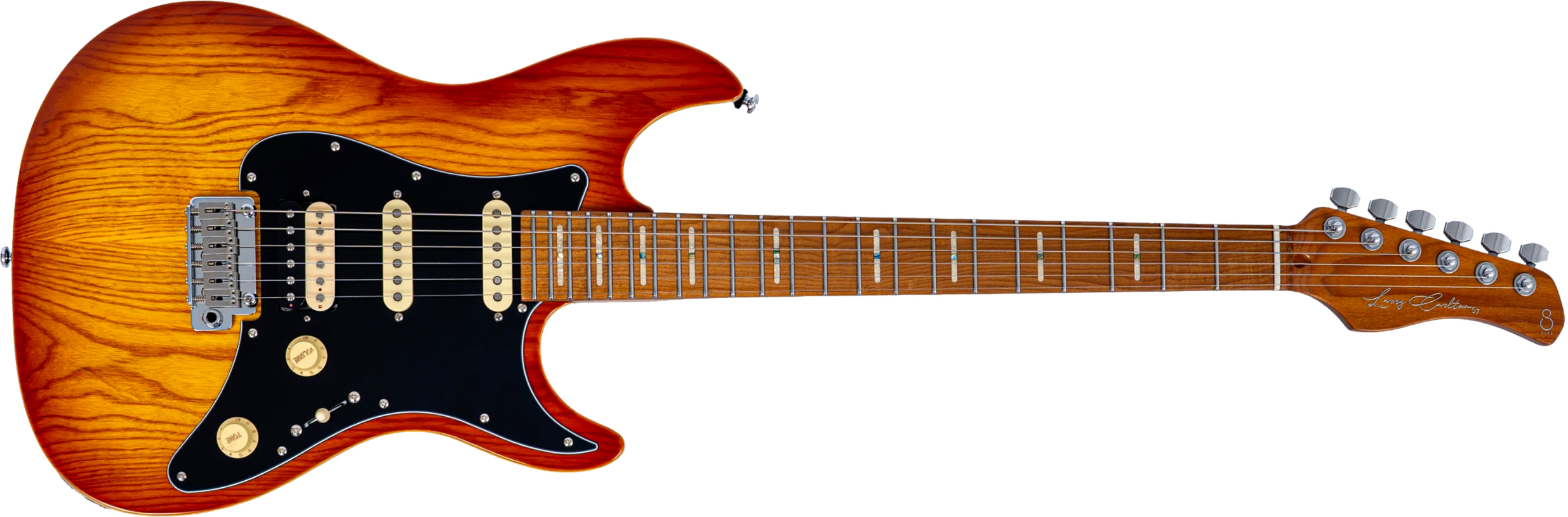 Sire Larry Carlton S7 Ash Top 3s Trem Mn - Amber Burst - Guitarra eléctrica con forma de str. - Main picture