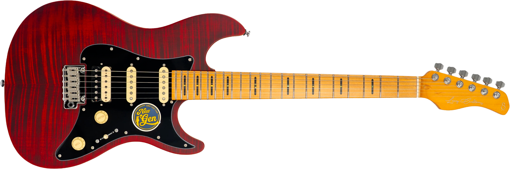 Sire Larry Carlton S7 Fm New Gen Hss Trem Mn - See Through Red - Guitarra eléctrica con forma de str. - Main picture