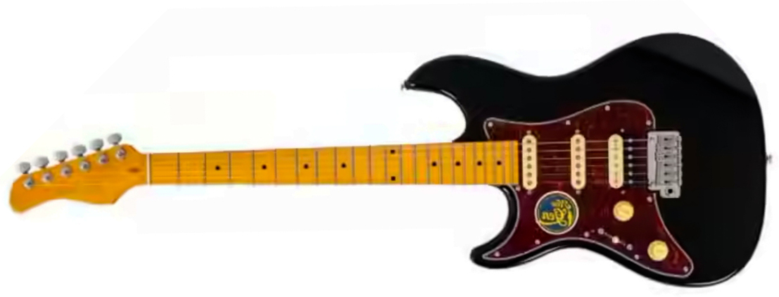 Sire Larry Carlton S7 Hss Lh Gaucher New Gen Trem Mn - Black - Guitarra eléctrica con forma de str. - Main picture