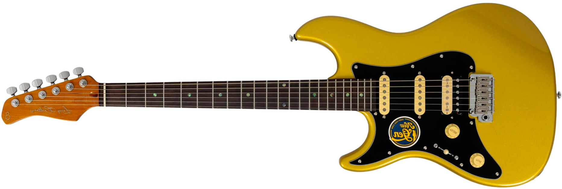 Sire Larry Carlton S7 Hss Lh Gaucher New Gen Trem Rw - Metallic Gold - Guitarra eléctrica con forma de str. - Main picture
