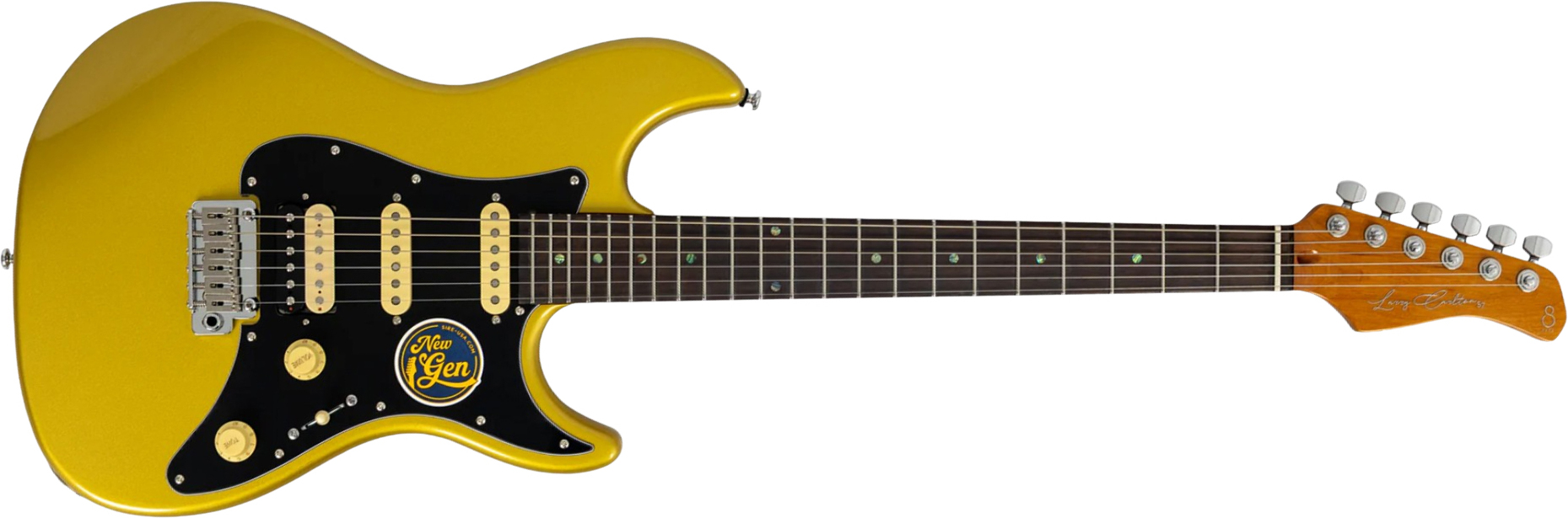 Sire Larry Carlton S7 Hss New Gen Trem Rw - Metallic Gold - Guitarra eléctrica con forma de str. - Main picture