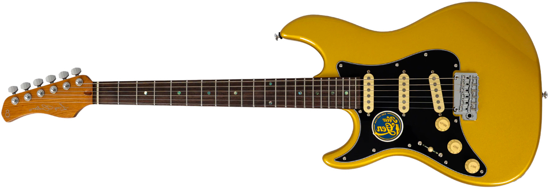 Sire Larry Carlton S7 Lh Gaucher New Gen 3s Trem Rw - Metallic Gold - Guitarra eléctrica con forma de str. - Main picture