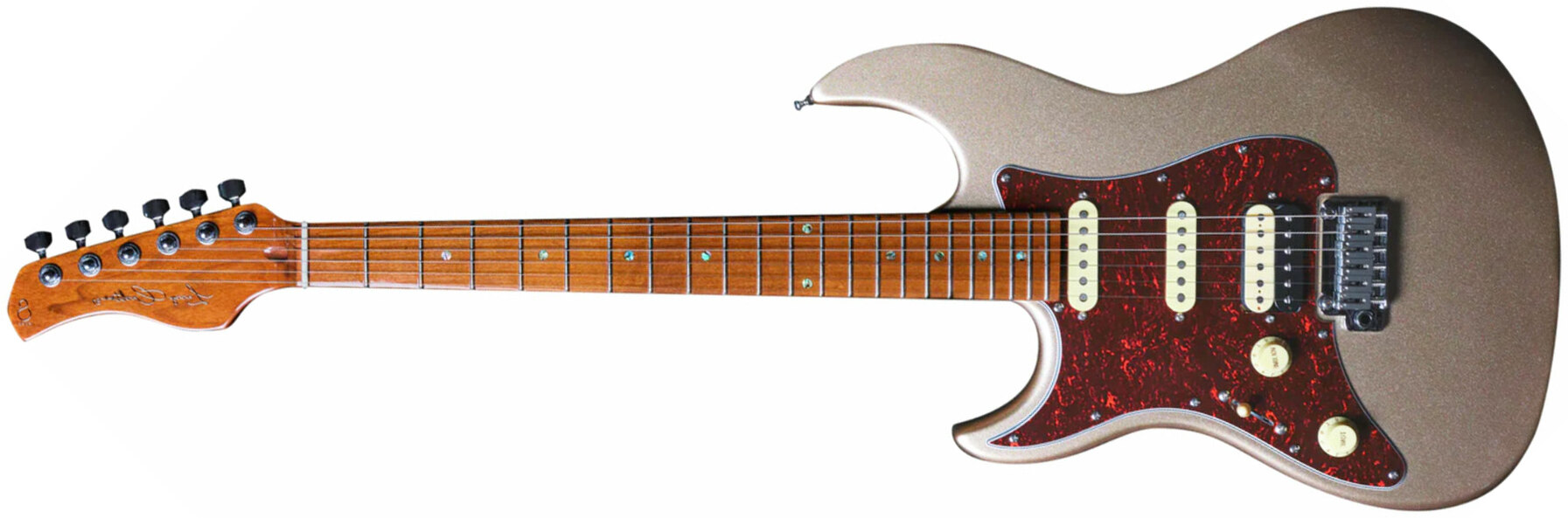Sire Larry Carlton S7 Lh Signature Gaucher Hss Trem Mn - Champagne Gold Metal - Guitarra eléctrica con forma de str. - Main picture
