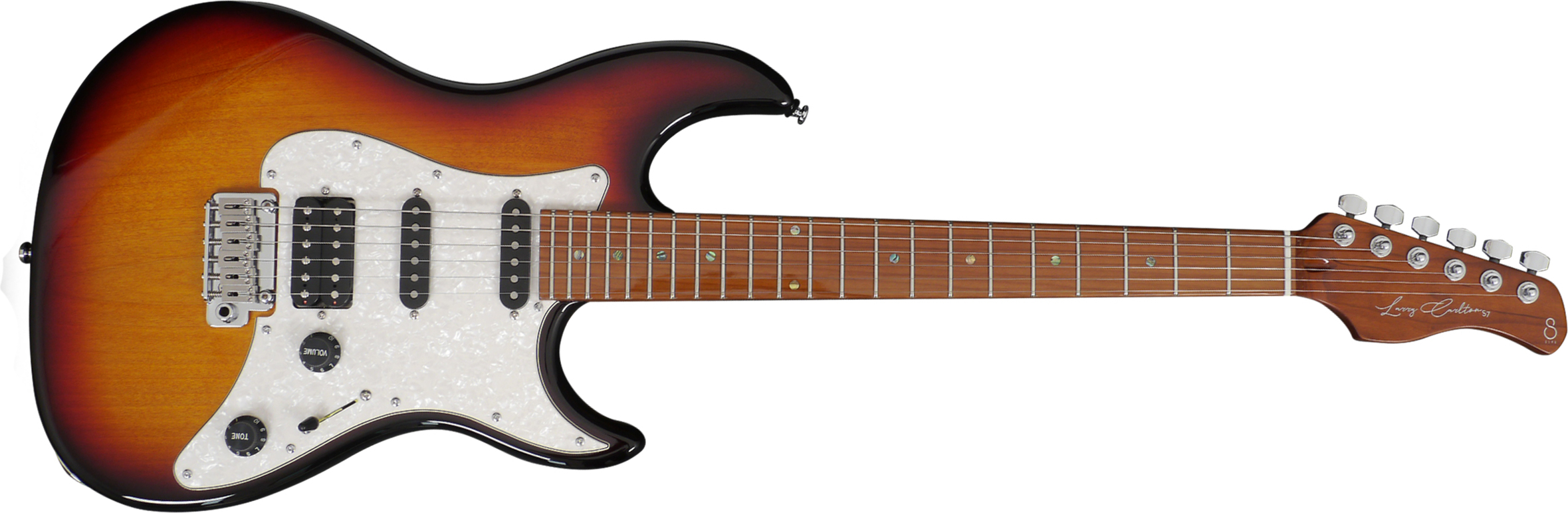 Sire Larry Carlton S7 Signature Hss Trem Eb - 3 Tone Sunburst - Guitarra eléctrica con forma de str. - Main picture