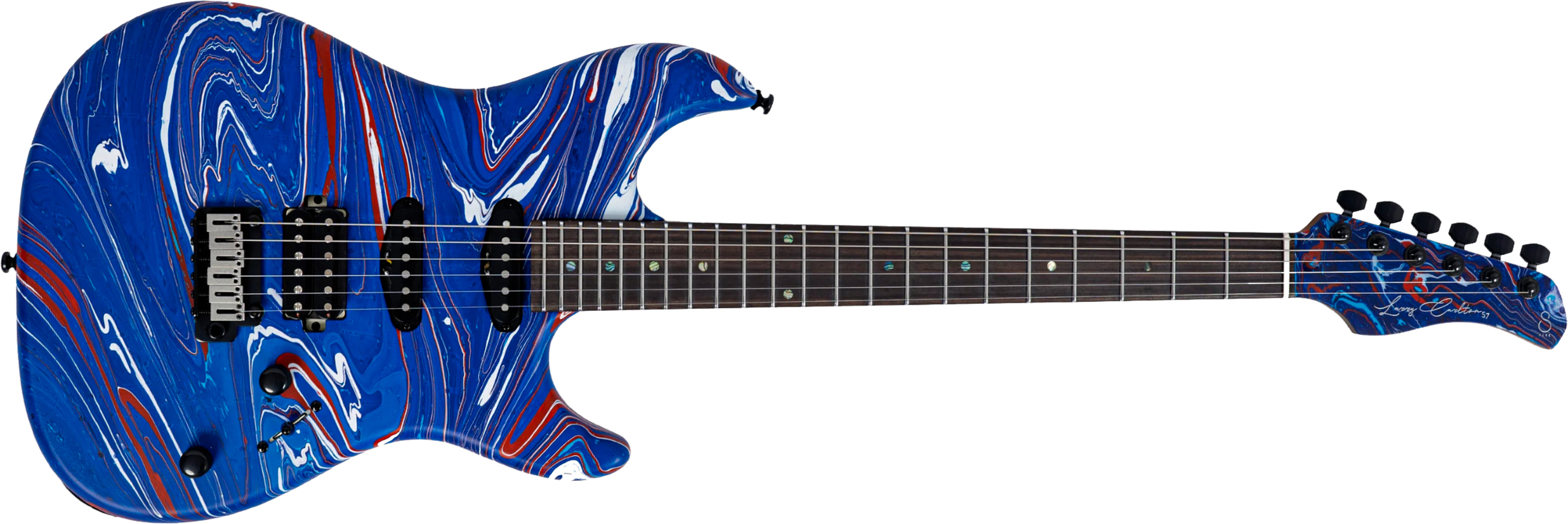 Sire Larry Carlton S7 Sw Hss Trem Rw - Blue Swirl - Guitarra eléctrica con forma de str. - Main picture