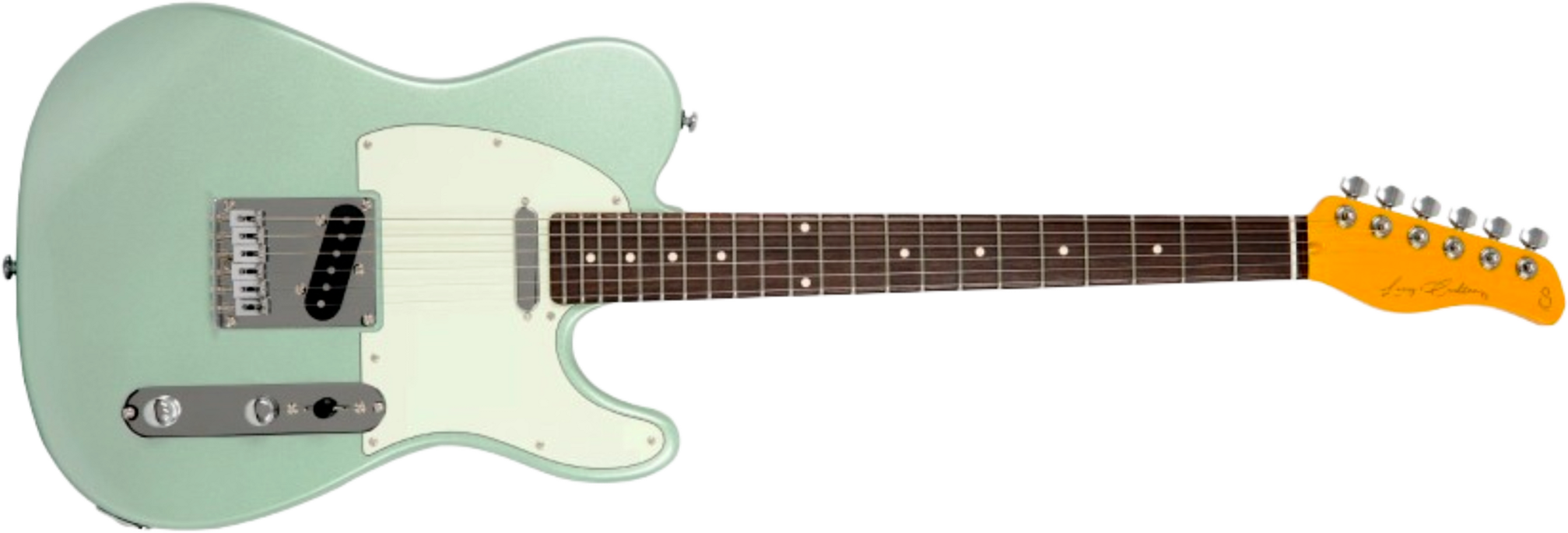 Sire Larry Carlton T3 New Gen 2s Ht Rw - Surf Green Metallic - Guitarra eléctrica con forma de tel - Main picture