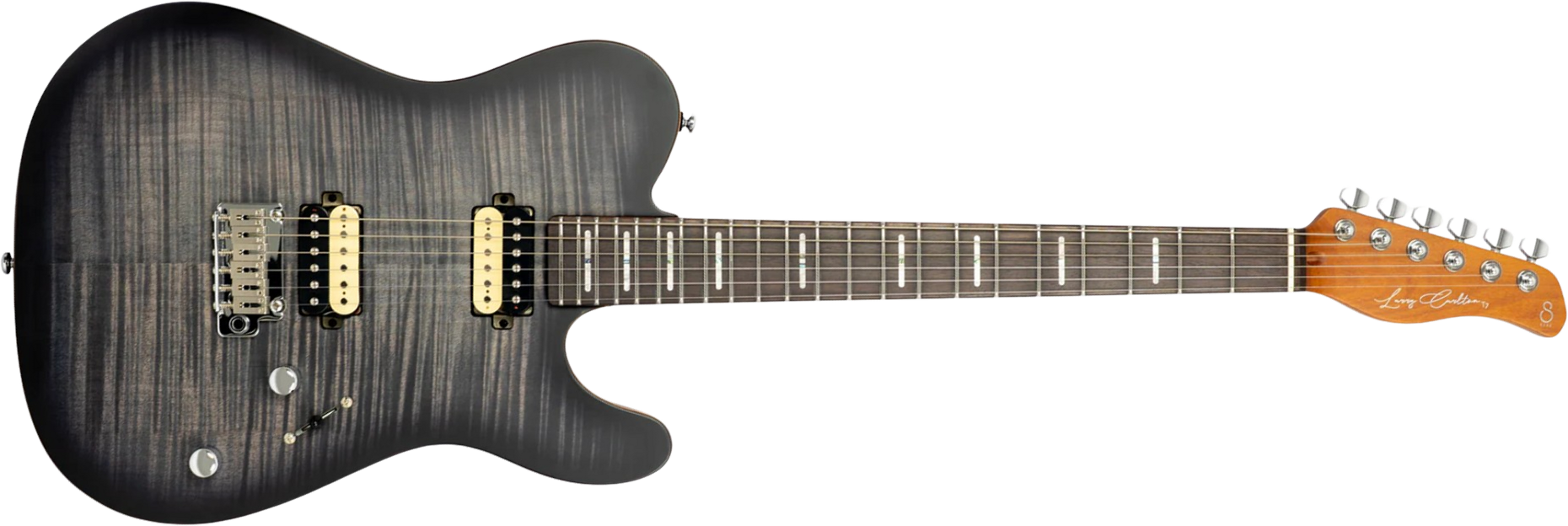 Sire Larry Carlton T7 Fm New Gen 2h Trem Rw - Transparent Black - Guitarra eléctrica con forma de tel - Main picture