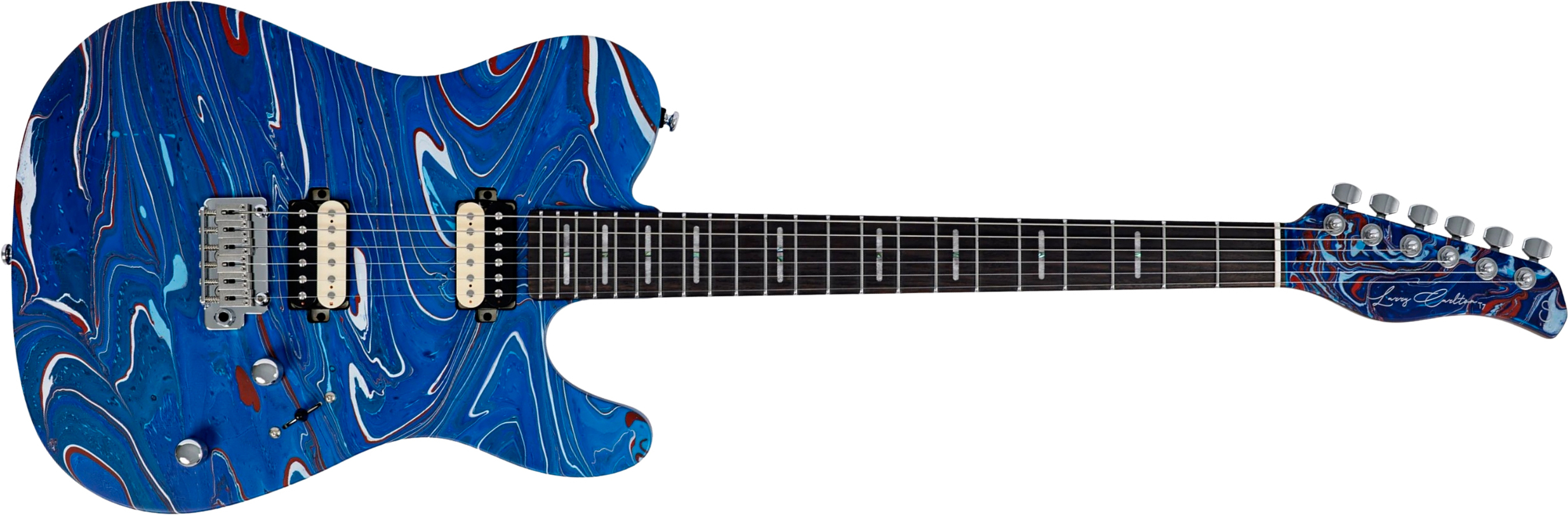Sire Larry Carlton T7 Sw 2h Trem Rw - Blue Swirl - Guitarra eléctrica con forma de tel - Main picture