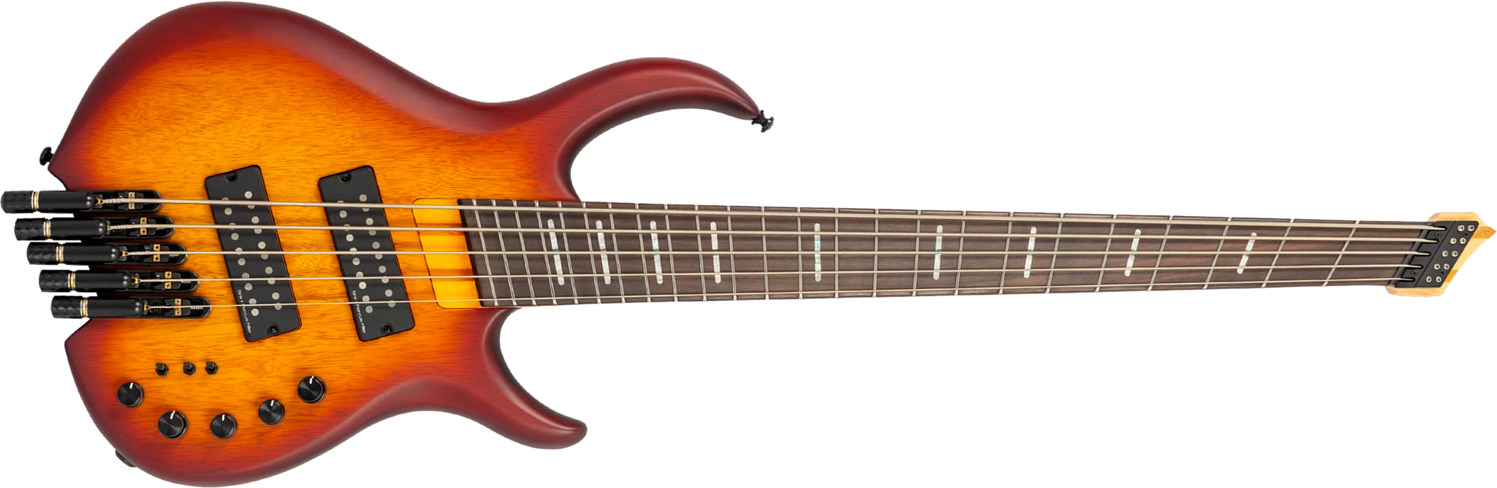 Sire Marcus Miller M6 Headless 5st Multiscale 5c Active Rw - Tobacco Sunburst Satin - Bajo eléctrico de cuerpo sólido - Main picture