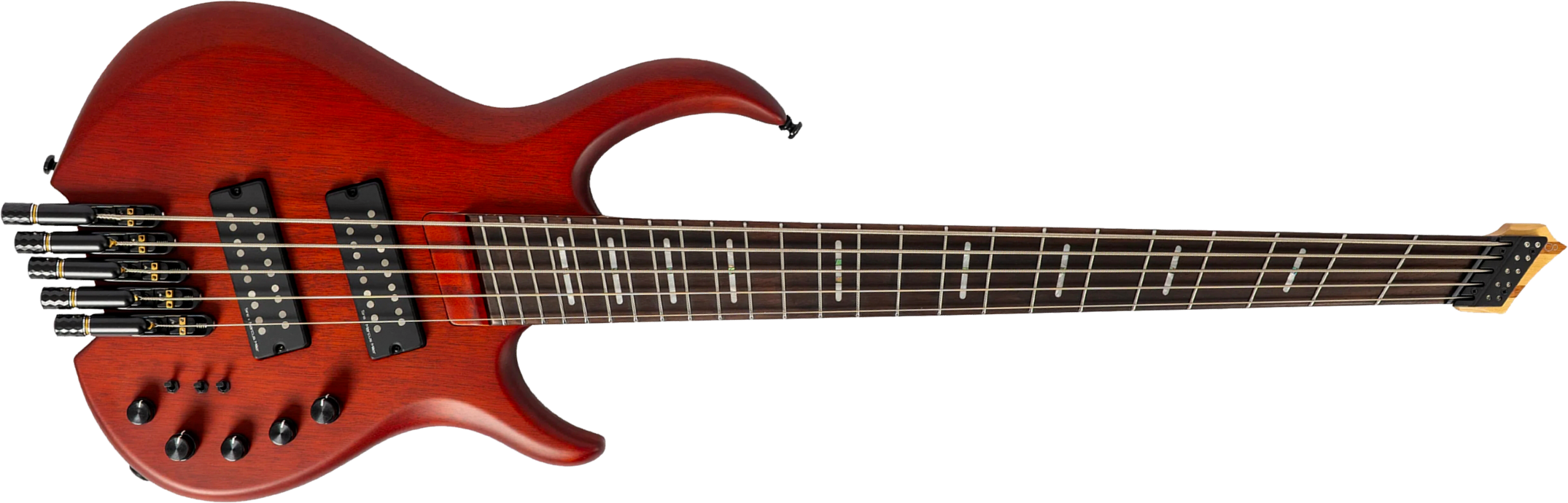 Sire Marcus Miller M6 Headless 5st Multiscale 5c Active Rw - Mahogany Satin - Bajo eléctrico de cuerpo sólido - Main picture