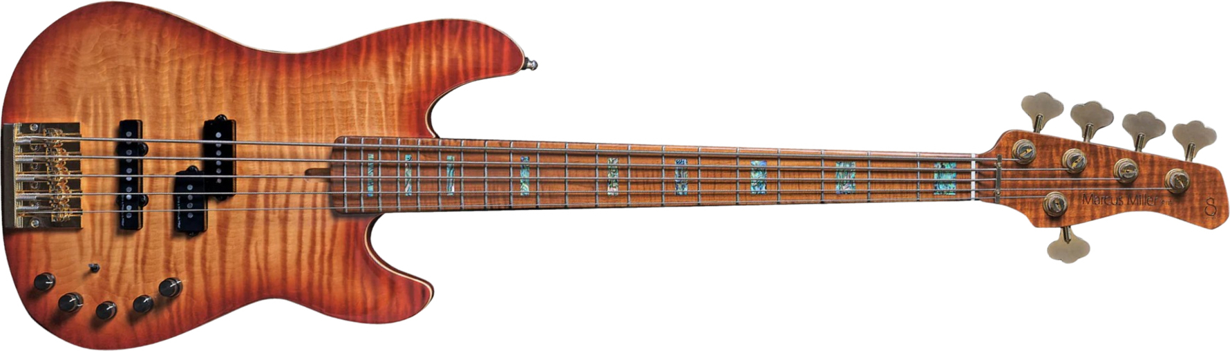 Sire Marcus Miller P10dx 5st 5c Active Mn - Tobacco Sunburst - Bajo eléctrico de cuerpo sólido - Main picture