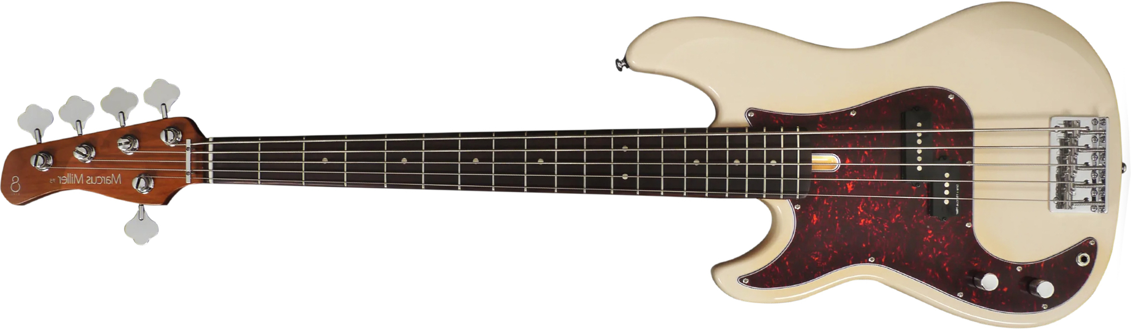 Sire Marcus Miller P5r 5st Lh 5c Gaucher Rw - Vintage White - Bajo eléctrico de cuerpo sólido - Main picture
