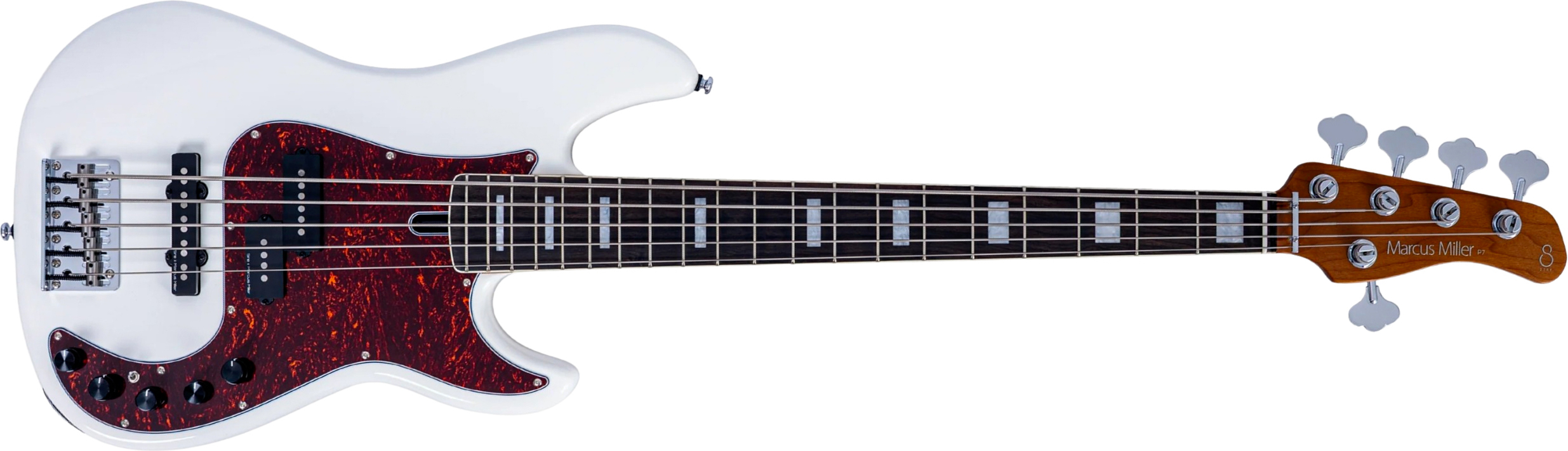 Sire Marcus Miller P7 New Gen 5st 5c Active Eb - Antique White - Bajo eléctrico de cuerpo sólido - Main picture