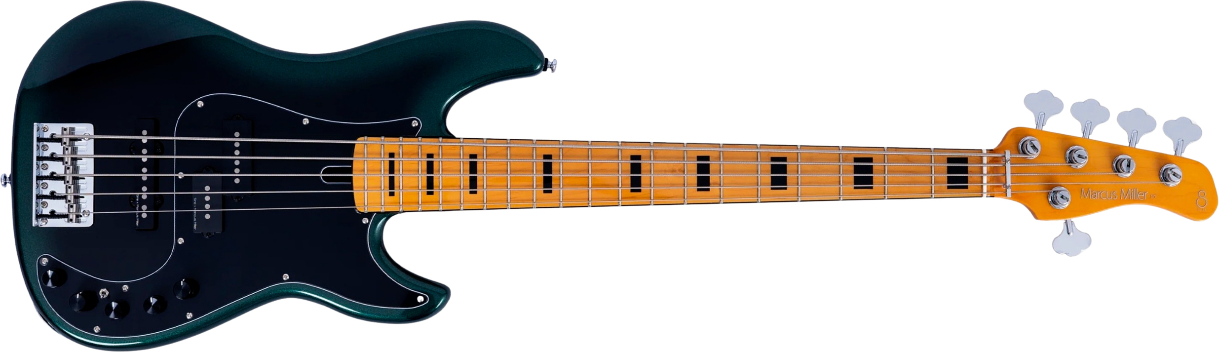 Sire Marcus Miller P7 New Gen 5st 5c Active Mn - Dark Forest - Bajo eléctrico de cuerpo sólido - Main picture