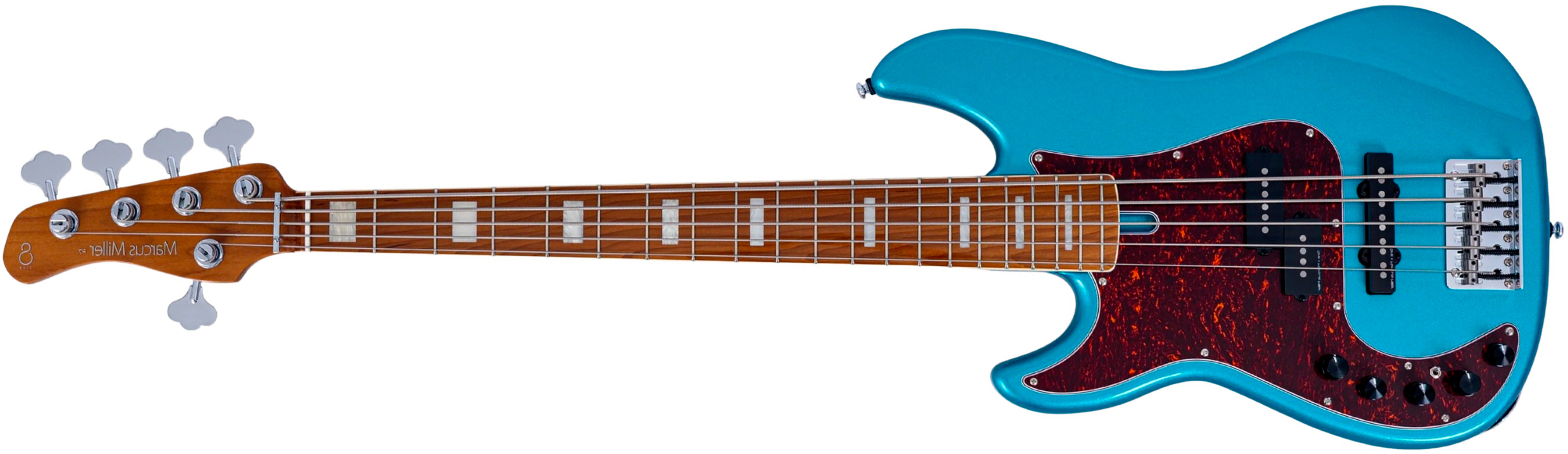 Sire Marcus Miller P7 New Gen 5st Lh 5c Gaucher Active Eb - Tide Pool - Bajo eléctrico de cuerpo sólido - Main picture