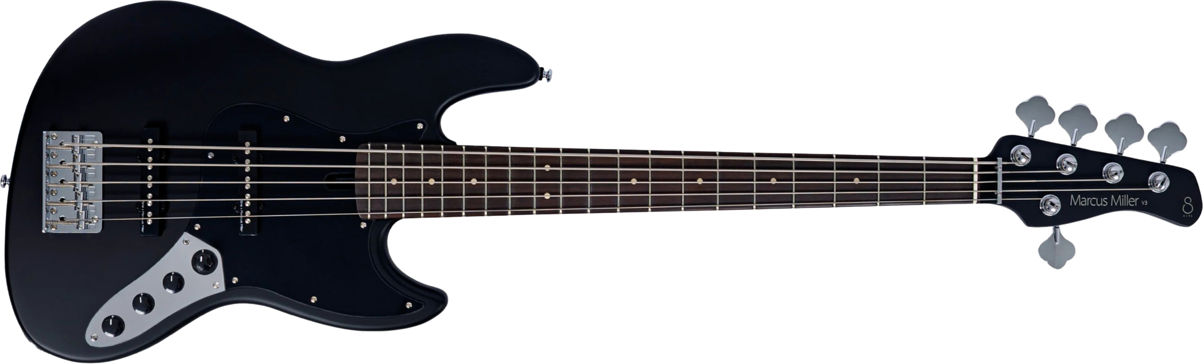 Sire Marcus Miller V3 New Gen 5st 5c Active Rw - Black Satin - Bajo eléctrico de cuerpo sólido - Main picture