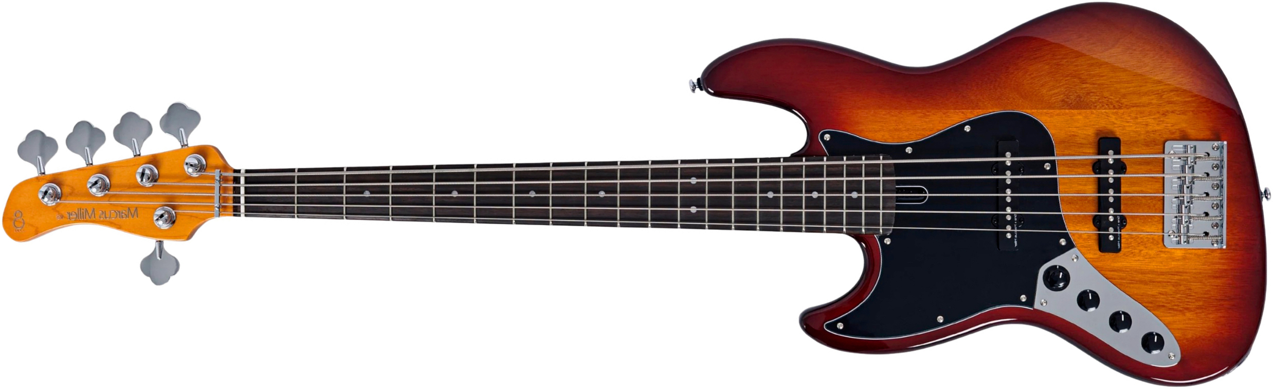 Sire Marcus Miller V3 New Gen 5st Lh 5c Gaucher Active Rw - Tobacco Sunburst Satin - Bajo eléctrico de cuerpo sólido - Main picture