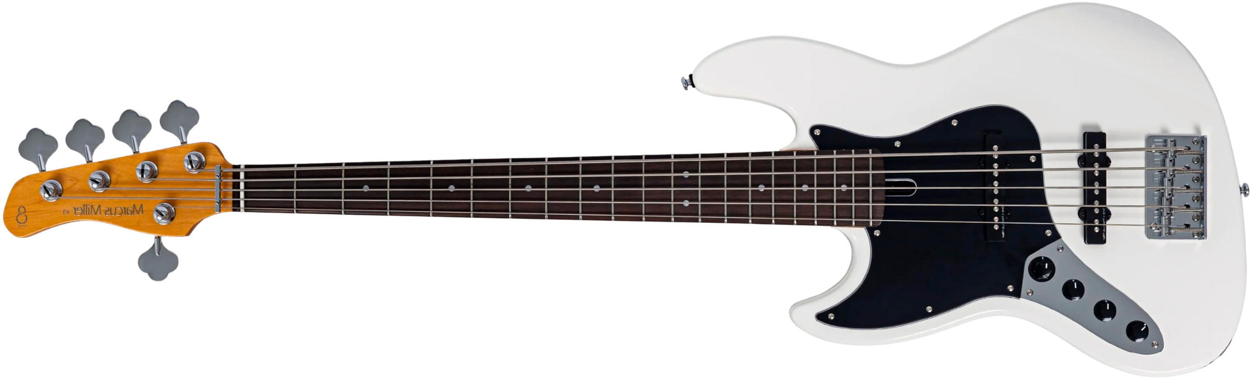 Sire Marcus Miller V3 New Gen 5st Lh 5c Gaucher Active Rw - Antique White - Bajo eléctrico de cuerpo sólido - Main picture