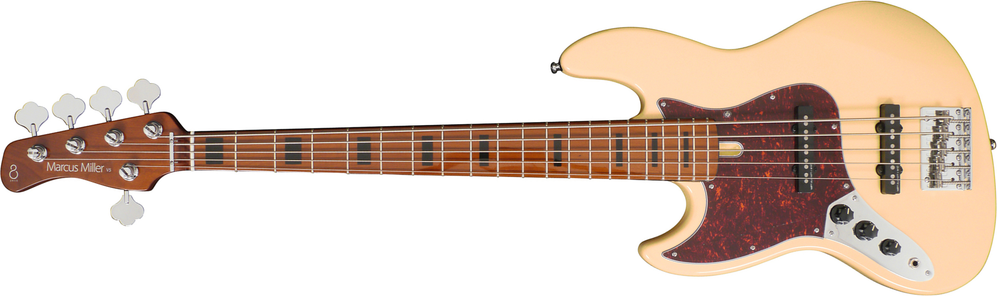 Sire Marcus Miller V5 5st Lh 5c Gaucher Mn - Vintage White - Bajo eléctrico de cuerpo sólido - Main picture