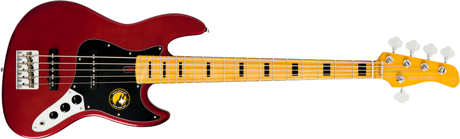 Sire Marcus Miller V5 Alder 5st 5c Mn - Candy Apple Red - Bajo eléctrico de cuerpo sólido - Main picture