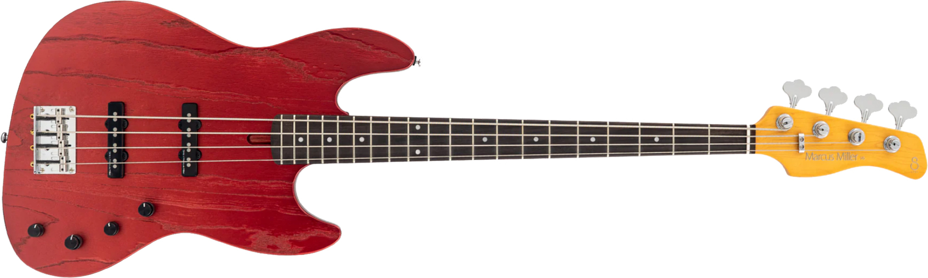 Sire Marcus Miller V6 4st Active Rw - Candy Apple Red - Bajo eléctrico de cuerpo sólido - Main picture