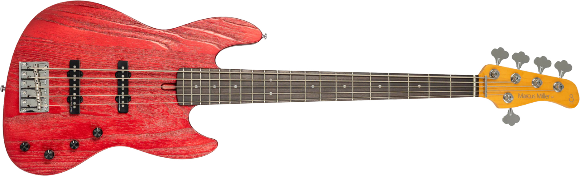 Sire Marcus Miller V6 5st 5c Active Rw - Candy Apple Red - Bajo eléctrico de cuerpo sólido - Main picture