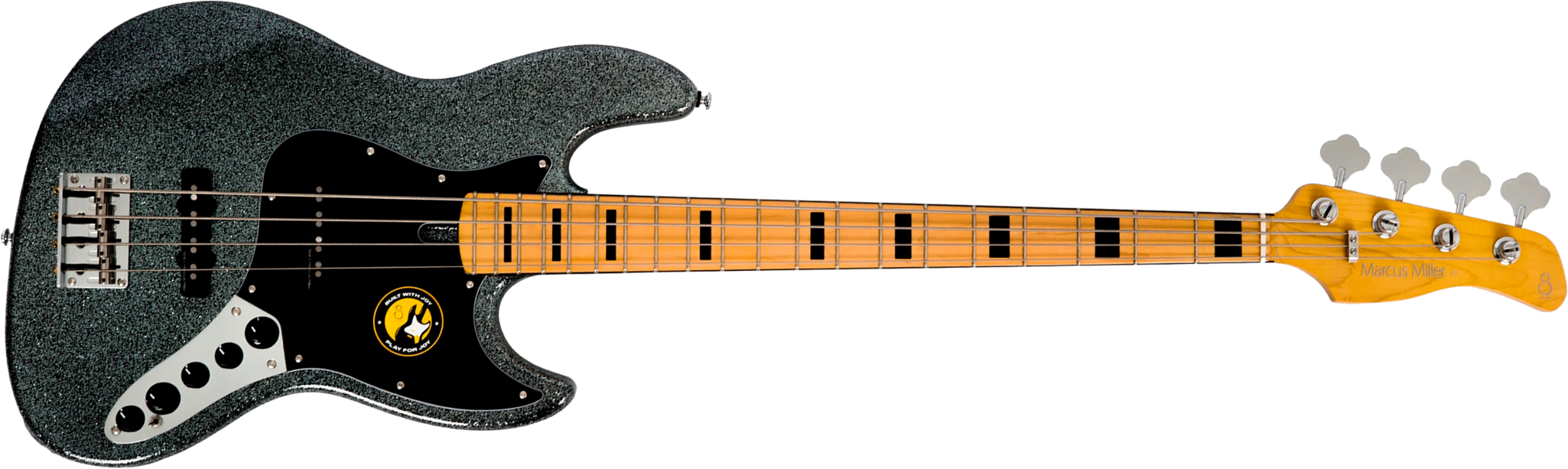 Sire Marcus Miller V7 Alder 2nd Gen 4st 4c Active Mn - Sparkle Black - Bajo eléctrico de cuerpo sólido - Main picture