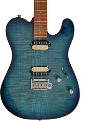 Guitarra eléctrica con forma de tel Sire Larry Carlton T7 FM - Trans blue