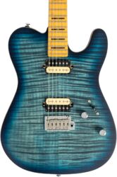 Guitarra eléctrica con forma de tel Sire Larry Carlton T7 FM New Gen - transparent blue