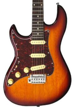Guitarra eléctrica con forma de str. Sire Larry Carlton S3 SSS LH - Tobacco sunburst