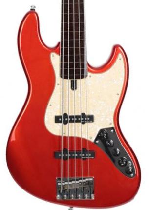 Bajo eléctrico de cuerpo sólido Sire Marcus Miller V7 Alder 5ST Fretless 5-String (2nd Gen) - Bright metallic red