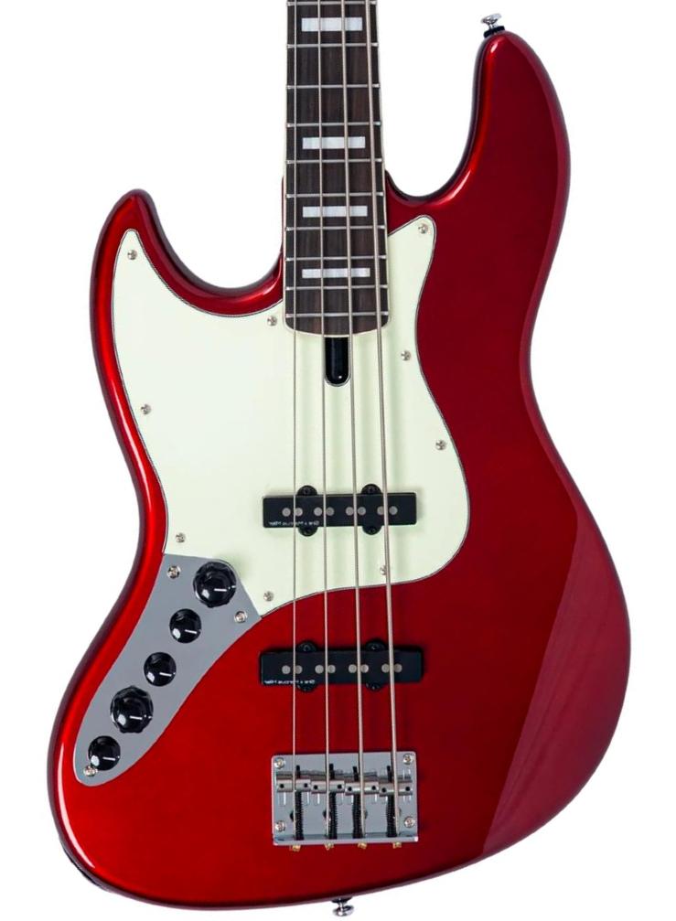 Bajo eléctrico de cuerpo sólido Sire Marcus Miller V7 Alder New Gen 4ST LH - Candy apple red