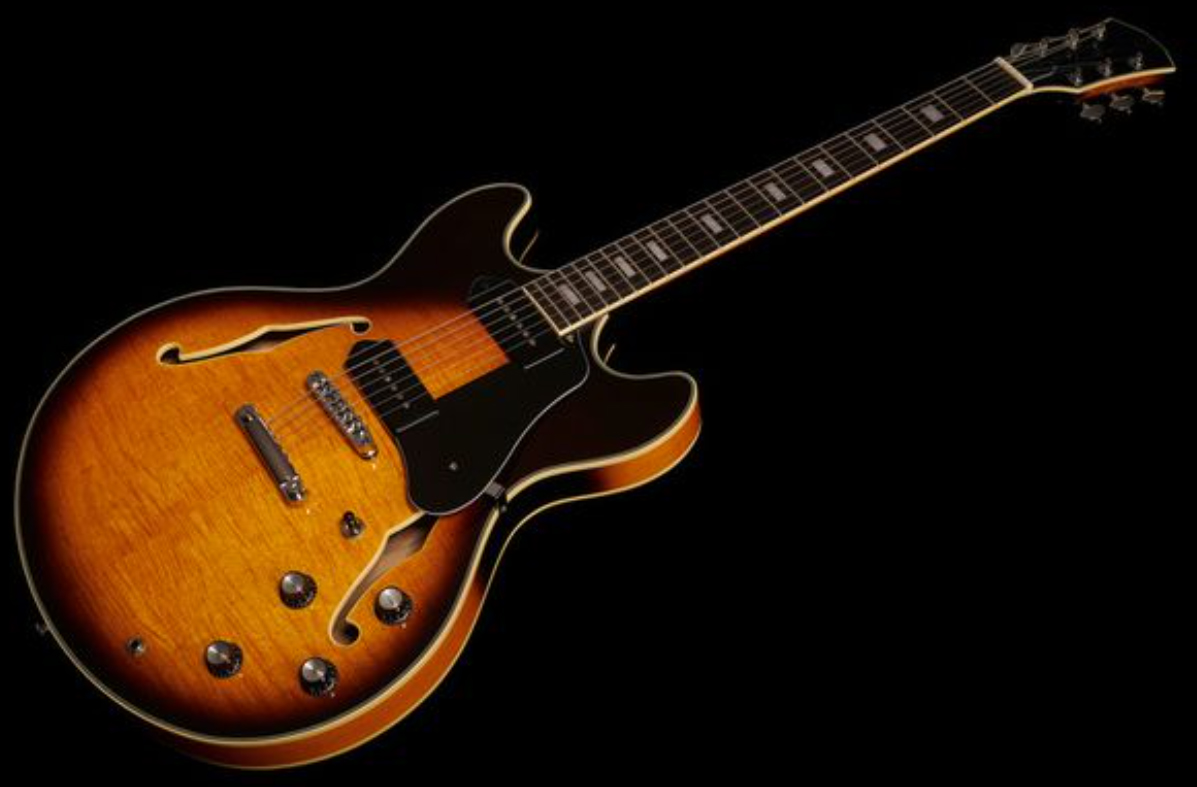 Sire Larry Carlton H7v Lh Signature Gaucher 2s P90 Ht Eb - Vintage Sunburst - Guitarra electrica para zurdos - Variation 1