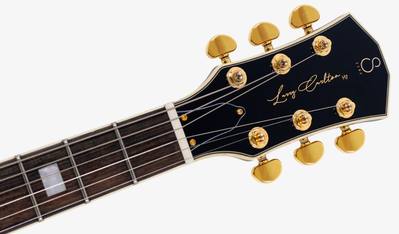Sire Larry Carlton H7v Lh Signature Gaucher 2s P90 Ht Eb - Black - Guitarra eléctrica semi caja - Variation 3