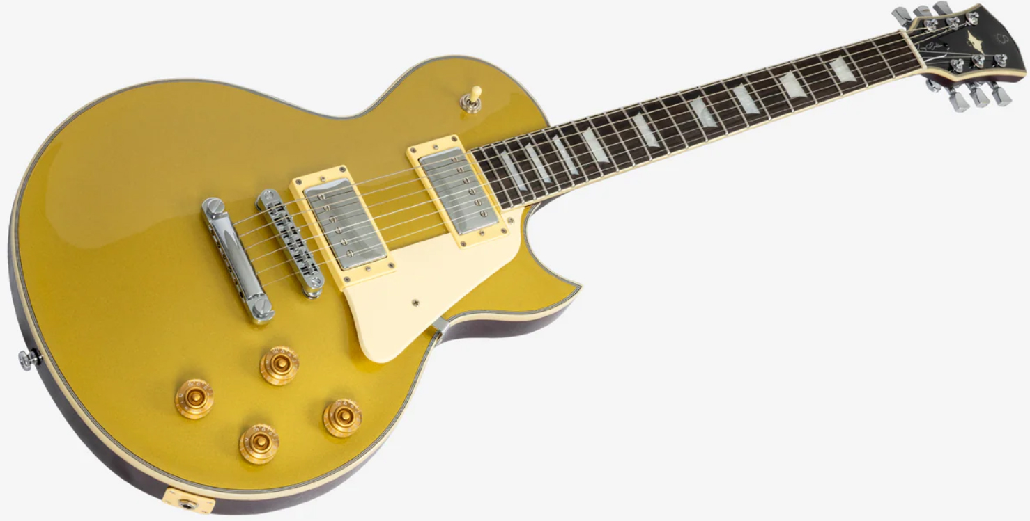 Sire Larry Carlton L7 Lh Gaucher New Gen 2h Ht Eb - Metallic Gold - Guitarra eléctrica de corte único. - Variation 2