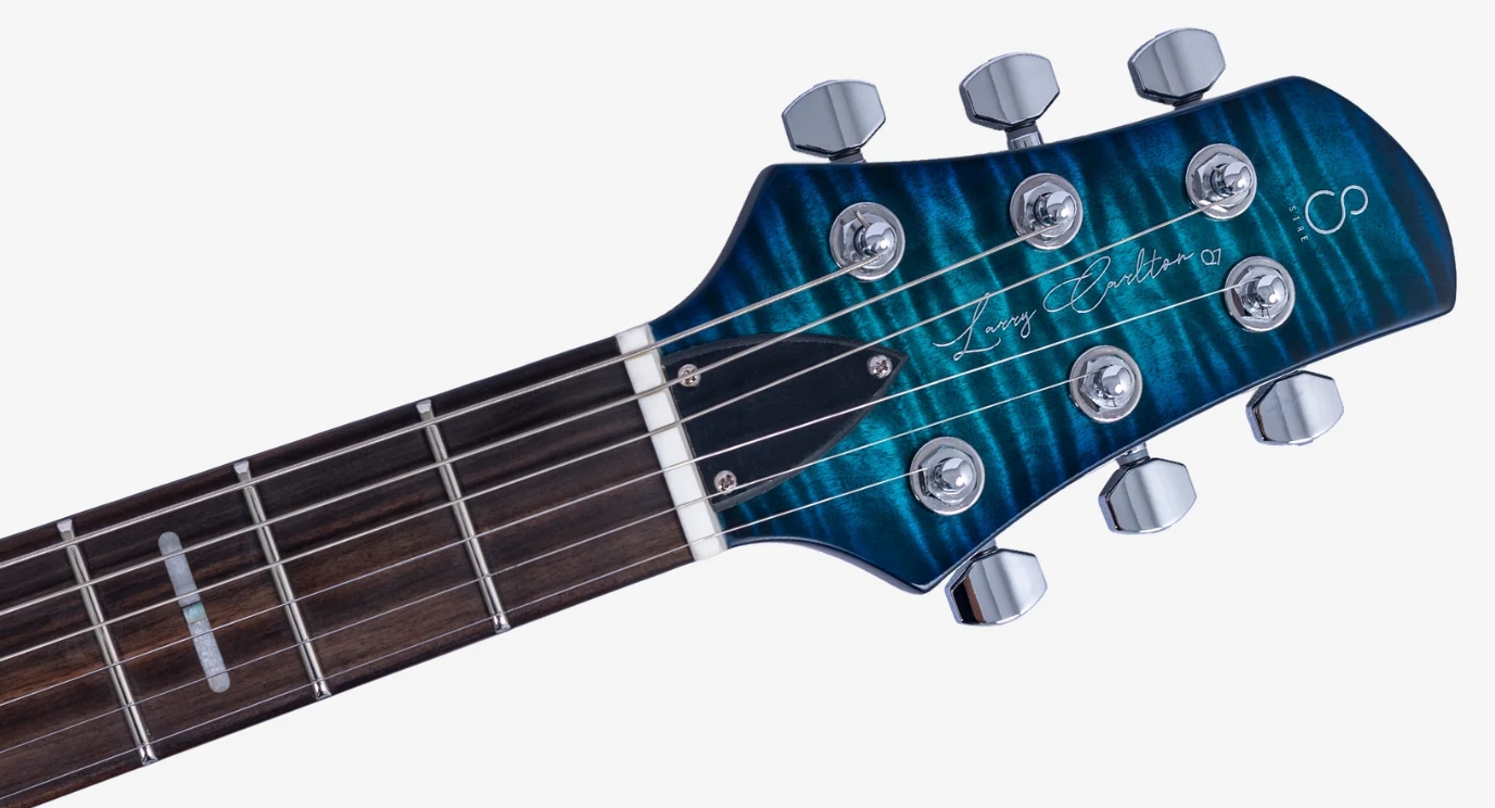Sire Larry Carlton Q7 2h Ht Eb - Transparent Blue - Guitarra eléctrica semi caja - Variation 3