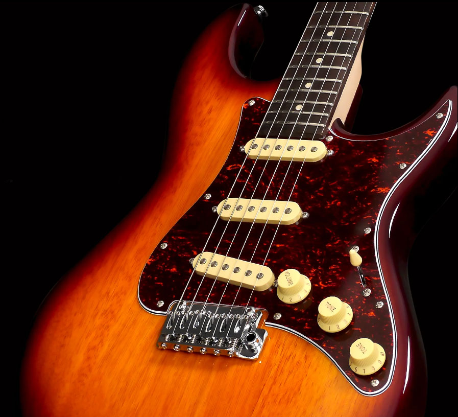 Sire Larry Carlton S3 Sss Lh Signature Gaucher 3s Trem Rw - Tobacco Sunburst - Guitarra eléctrica con forma de str. - Variation 2