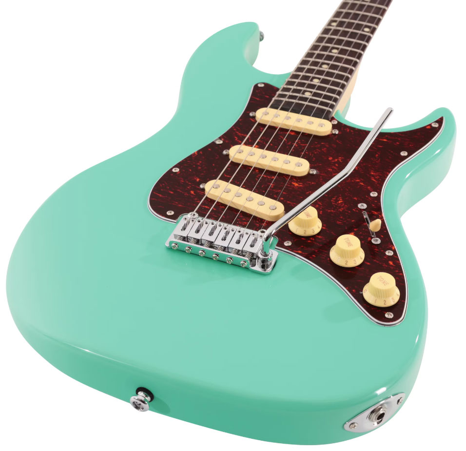 Sire Larry Carlton S3 Sss Lh Signature Gaucher 3s Trem Rw - Mild Green - Guitarra eléctrica con forma de str. - Variation 2