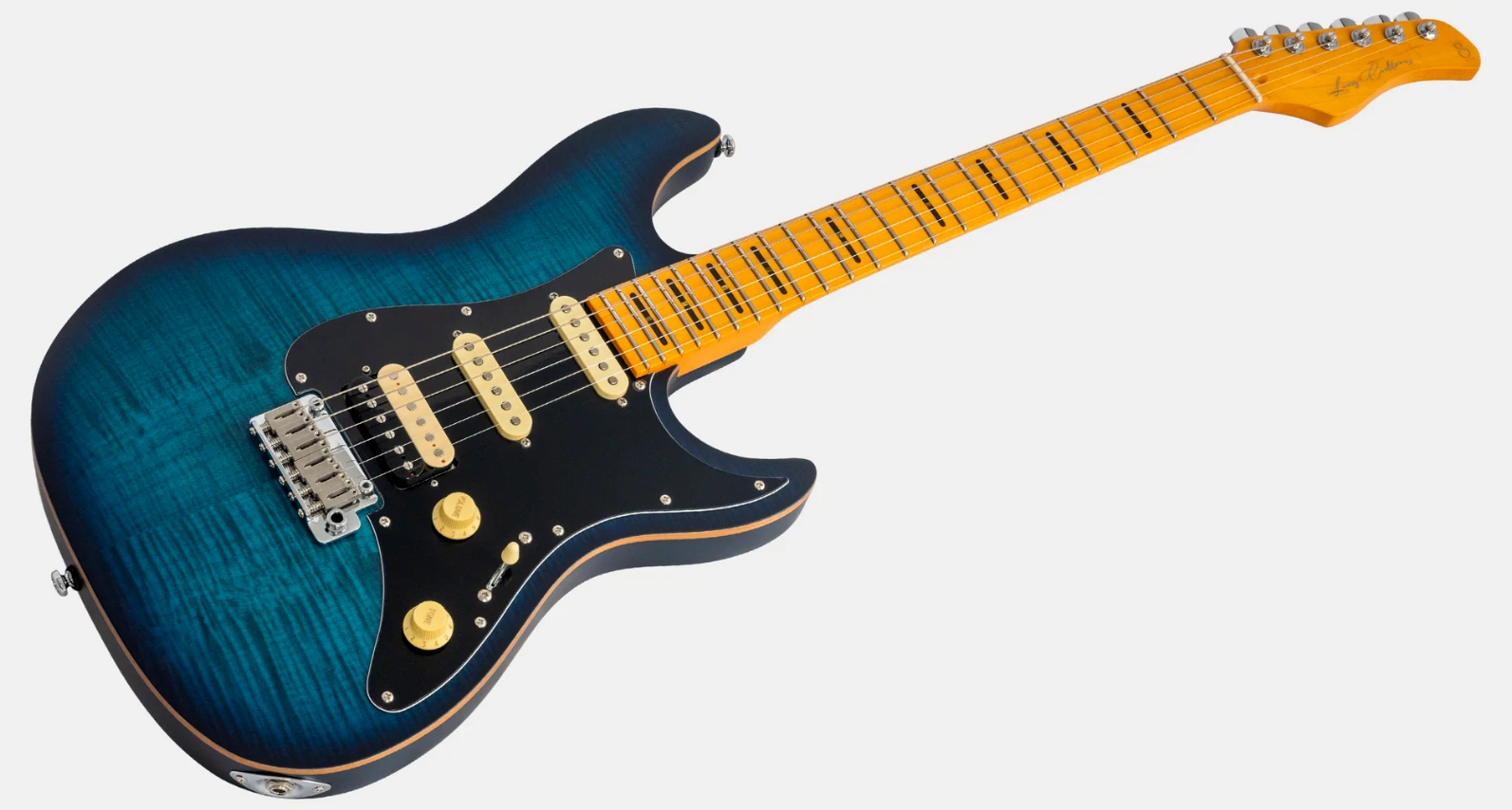 Sire Larry Carlton S7 Fm New Gen Hss Trem Mn - Transparent Blue Satin - Guitarra eléctrica con forma de str. - Variation 2