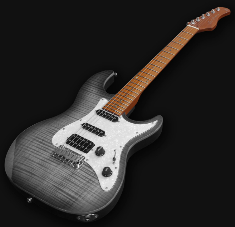 Sire Larry Carlton S7 Fm Signature Hss Trem Mn - Trans Black - Guitarra eléctrica con forma de str. - Variation 2